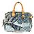 Louis Vuitton Monogram Denim Patchwork Speedy 30 Mini Boston Bag Blau
