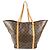Louis Vuitton Monogram Sac Shopping Bag Castaño