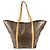 Louis Vuitton Monogram Sac Shopping Bag Castaño - vista 2