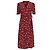 Rouje Wickel-Midikleid mit Blumenprint aus roter Viskose
