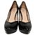 Décolleté con plateau Miu Miu in vernice nera Nero - vista 2