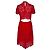 Vestido corto Alma de encaje Diane Von Furstenberg en algodón rojo Roja - vista 3