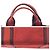 Hermès Borsa Tote Hermes Canvas Fourre-Tout MM Rosso - vista 6