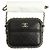 Chanel Mini borsa a tracolla della serie Black Gold-tone Around Chain Nero