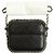 Chanel Mini borsa a tracolla della serie Black Gold-tone Around Chain Nero - vista 3