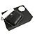 Chanel Mini borsa a tracolla della serie Black Gold-tone Around Chain Nero - vista 7