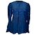 Stella Mc Cartney Blusa de seda azul con jacquard de caballos Stella McCartney
