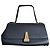 Borsa The Angle di Bottega Veneta in pelle di vitello nera Nero