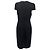 Abito midi con scollo a drapé in seta nera Alexander McQueen Nero - vista 3