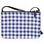 Céline Borsa a tracolla Celine Trio Gingham in pelle blu e bianca