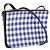 Céline Borsa a tracolla Celine Trio Gingham in pelle blu e bianca - vista 7