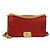 Chanel Bolso Bandolera Boy Medium Caviar Red Gold-toned Series Roja