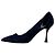 Scarpin de bico fino com recortes Manolo Blahnik em camurça azul marinho - vista 4