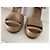 Hermès Katy Sandali con tacco alto in pelle e tela beige Taupe - vista 5
