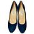 Décolleté con plateau Jimmy Choo in scamosciato blu - vista 6