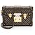 Louis Vuitton Bolsa Petite Malle em Canvas Monogram com tachas Marrom