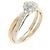 Autre Marque Anello in oro bianco e oro rosa 750 con diamanti D'oro