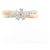 Autre Marque Anello in oro bianco e oro rosa 750 con diamanti D'oro - vista 2