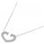 Collana Cartier C Heart 750 Oro Bianco Argento - vista 2