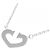 Collana Cartier C Heart 750 Oro Bianco Argento - vista 3