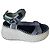 Sandali con zeppa Chloé Nama in tela Bianco Blu - vista 2