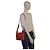 Bolsa de ombro Nancy Gonzalez em pele de crocodilo vermelho coral - vista 16