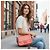 Bolsa de ombro Nancy Gonzalez em pele de crocodilo vermelho coral - vista 2