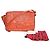 Bolsa de ombro Nancy Gonzalez em pele de crocodilo vermelho coral - vista 3
