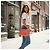 Bolsa de ombro Nancy Gonzalez em pele de crocodilo vermelho coral - vista 5