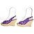 Louis Vuitton Espadrilles Zeppa Monogramma Floreale Viola Porpora - vista 8