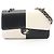 Chanel Double Flap Bicolor Schultertasche Schwarz Weiß