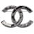 Timeless Spilla Chanel A13A Coco Mark Nero Argento