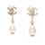 Orecchini Chanel A11C Swing Pearl Coco Mark Bianco D'oro - vista 2