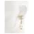 Orecchini Chanel A11C Swing Pearl Coco Mark Bianco D'oro - vista 4