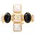 Chanel Coco Mark Gripoix Charm Bracelet Black White Golden