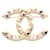Timeless Spilla Chanel Coco Mark placcata oro D'oro