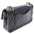 Timeless Borsa a spalla a doppio flap in chevron V-stitch di Chanel Nero - vista 2