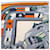 Hermès Hermes Carre 100 ROBOCABAR Seta/Cashmere Blu Multicolore Arancione  - vista 5