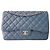 Timeless Chanel Classic Flap Borsa Pelle di Agnello Blu