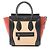 Céline Celine Luggage Micro Shopper Tragetasche Schwarz Rot Roh