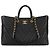 Chanel Shopping gesteppter Strick Pluto Glitter Large Schwarz