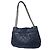 Chanel Flap Shoulder in pelle Blu navy - vista 2
