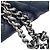 Chanel Flap Shoulder in pelle Blu navy - vista 4