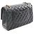 Borsa a Spalla Chanel Matelassé Double Flap Nero - vista 2
