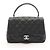 Timeless Borsa Chanel Matelassé in pelle di vitello martellata nera Nero