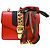 Gucci Sylvie Chain Leather Mini Roja