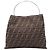 Borsa Tote Fendi Zucca marrone e nera in pelle e tela Nero