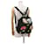 Double Zaino Prada Nylon Flower Triangle Nero Multicolore  - vista 4