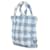 Borsa Tote Prada Crochet Small Raffia Bianco Blu  - vista 2