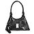 Borsa a tracolla in pelle nera Prada Nero
